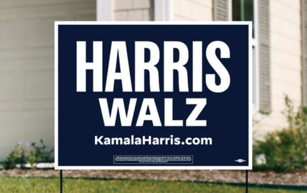 Harris-Walz yard sign