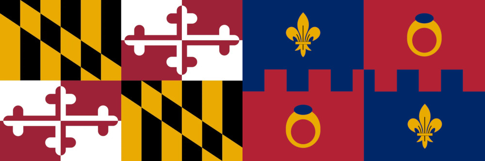 Maryland and Montgomery County flags